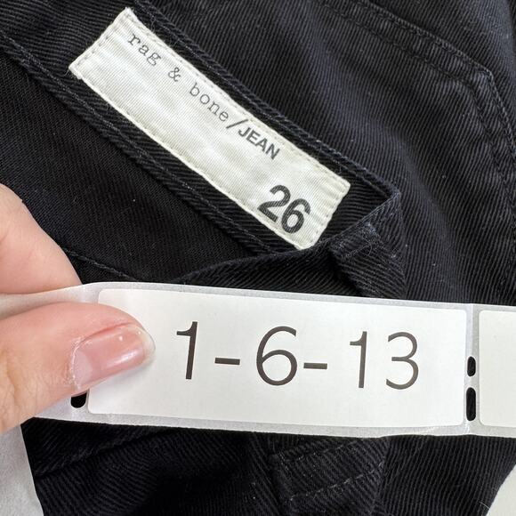 Rag & Bone Shorts Womens 26 Black Justine High Rise Frayed Cutoff Casual Summer - Picture 5 of 10